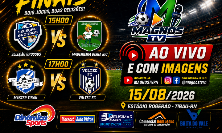 Canal Magnos TV transmite finais da Copa Master Tibau