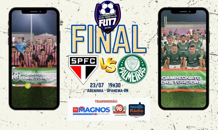 Canal TV Magnos, FM 98 e Web Rádio Independência vão transmitir com som e imagens Final do Campeonato das Torcidas Fut7