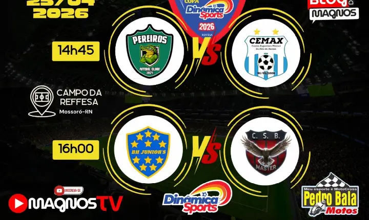 Copa Dinâmica Sports Master tem jogos com briga por liderança e por sobrevivência neste sábado (25)