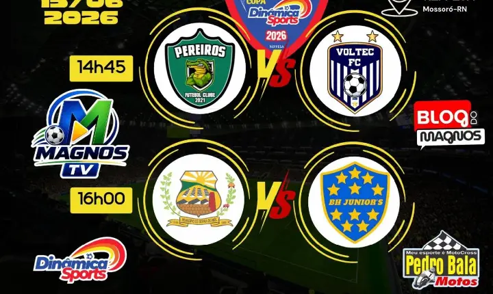 Copa Dinâmica Sports Master volta com dois jogos neste sábado (13)