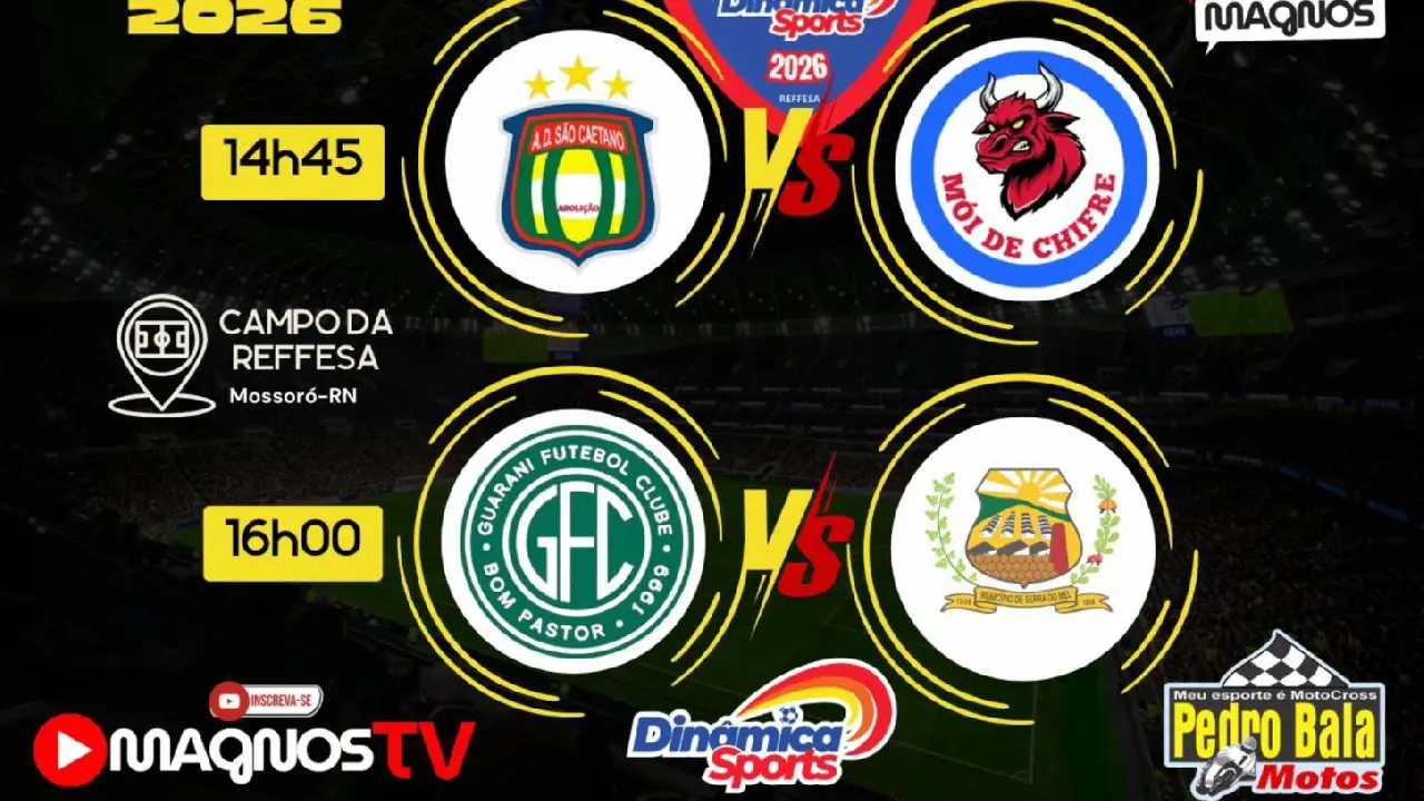 Dois jogos abrem a sexta rodada da Copa Dinâmica Sports Master neste sábado (09)