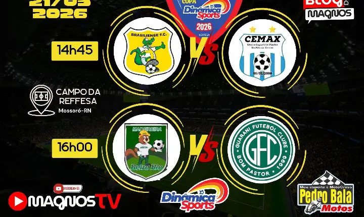 Jogos deste sábado (21) valem liderança dos grupos da Copa Dinâmica Sports Master