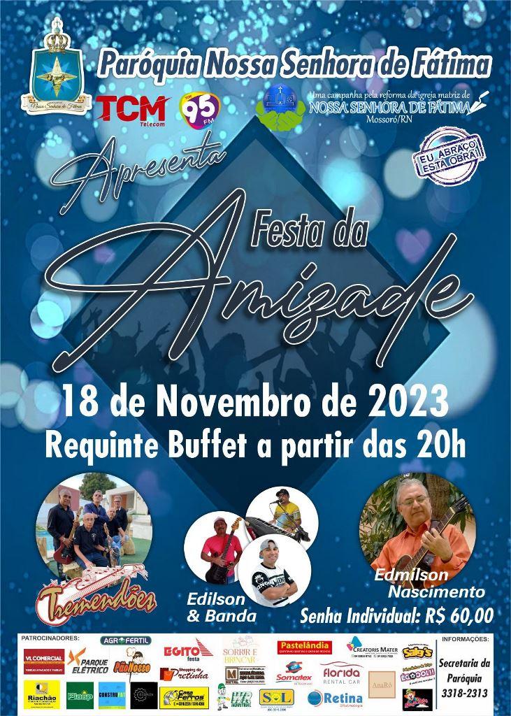 Paróquia de Nossa Senhora de Fátima realiza Festa da Amizade neste sábado (18)