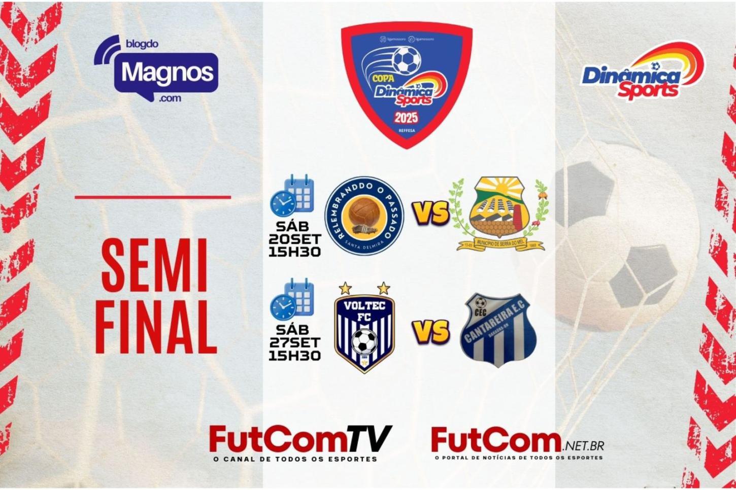 Definidos os confrontos das semifinais da Copa Dinâmica Sports 2025
