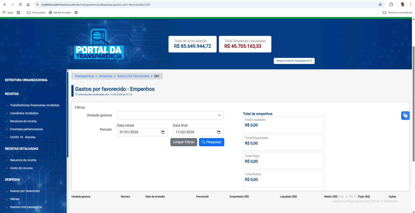 Prefeitura de Mossoró reduz acesso a dados no Portal da Transparência após Allyson ser alvo da PF