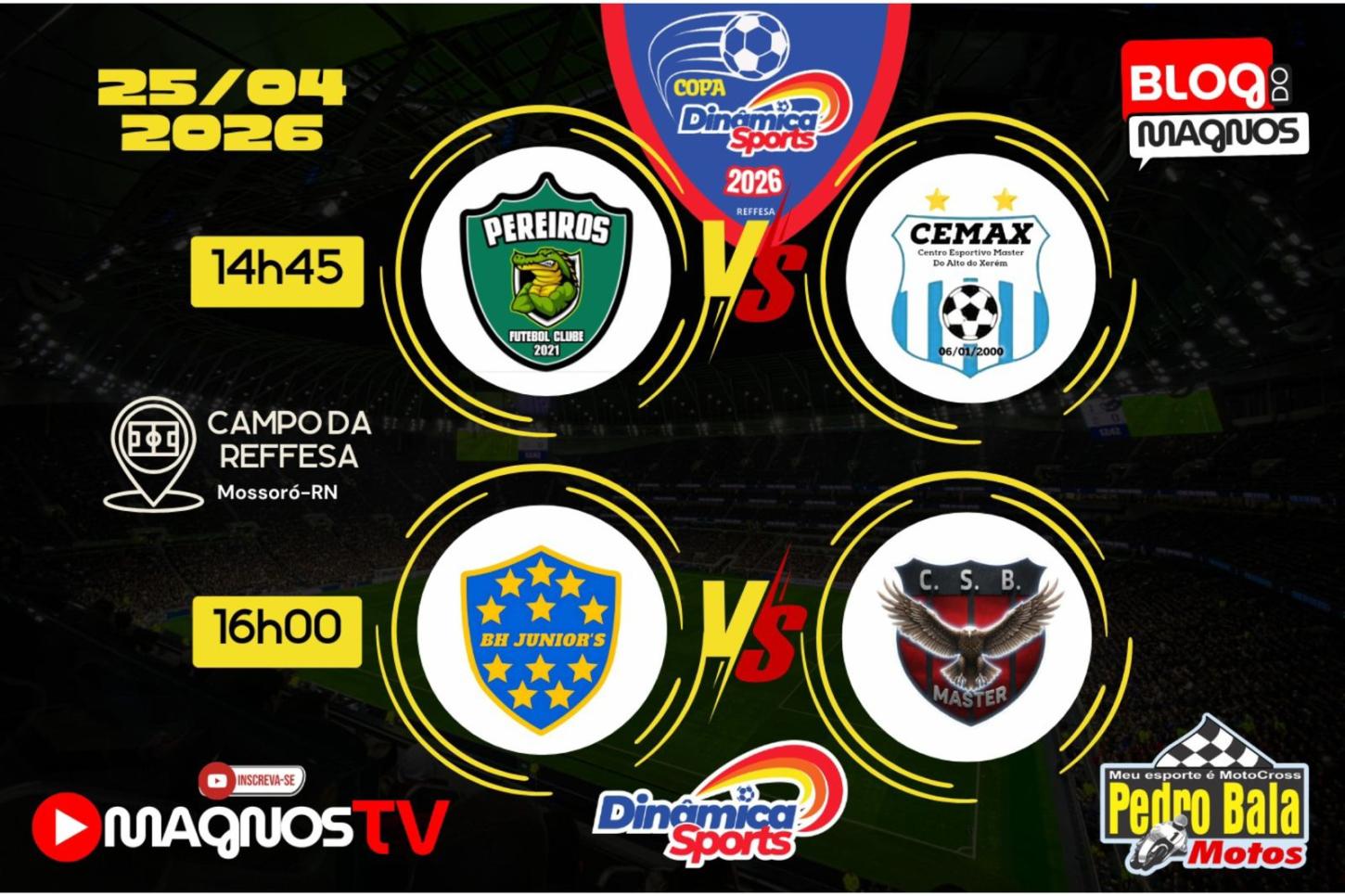 Copa Dinâmica Sports Master tem jogos com briga por liderança e por sobrevivência neste sábado (25)