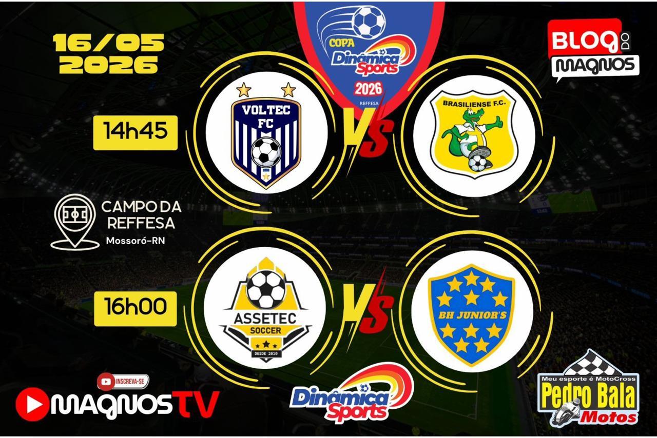 Copa Dinâmica Sports Master tem dois jogos neste sábado (16)