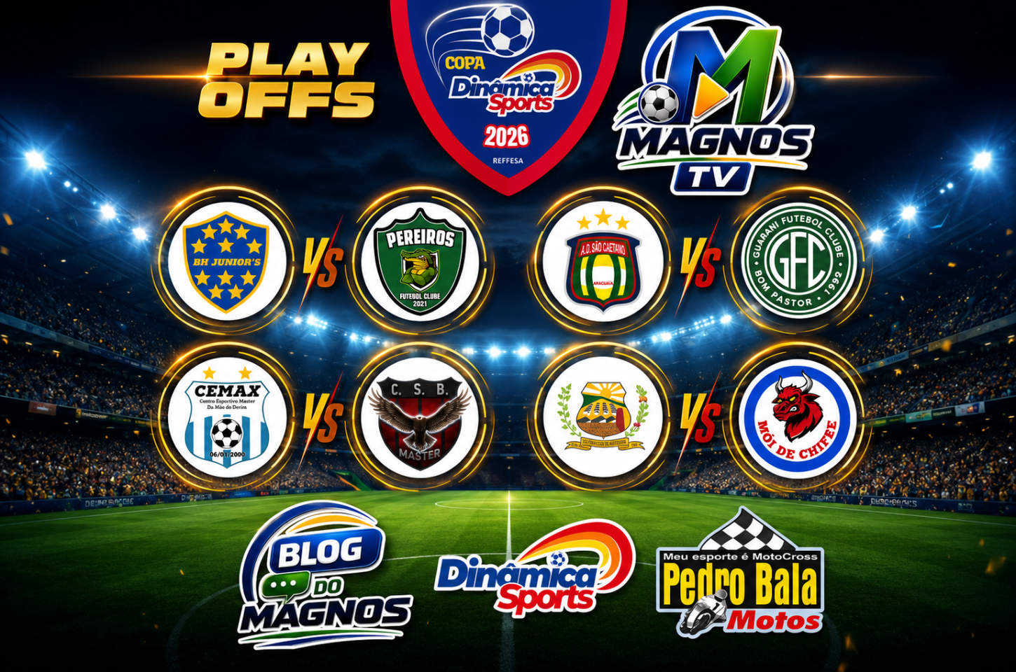 Confrontos dos playoffs da Copa Dinâmica Sports Master são definidos