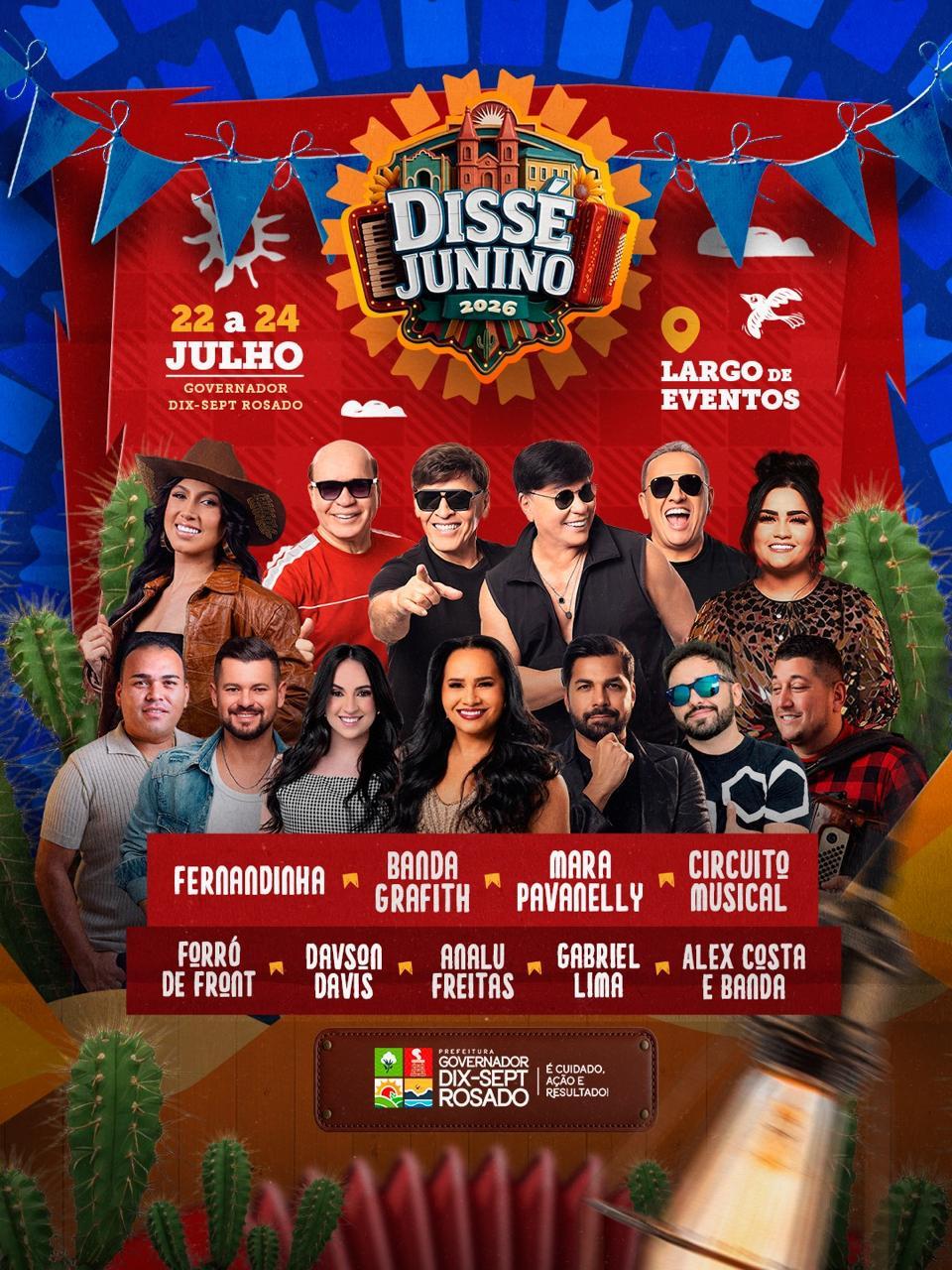 Dissé Junino 2026 começa hoje com festival de quadrilhas juninas