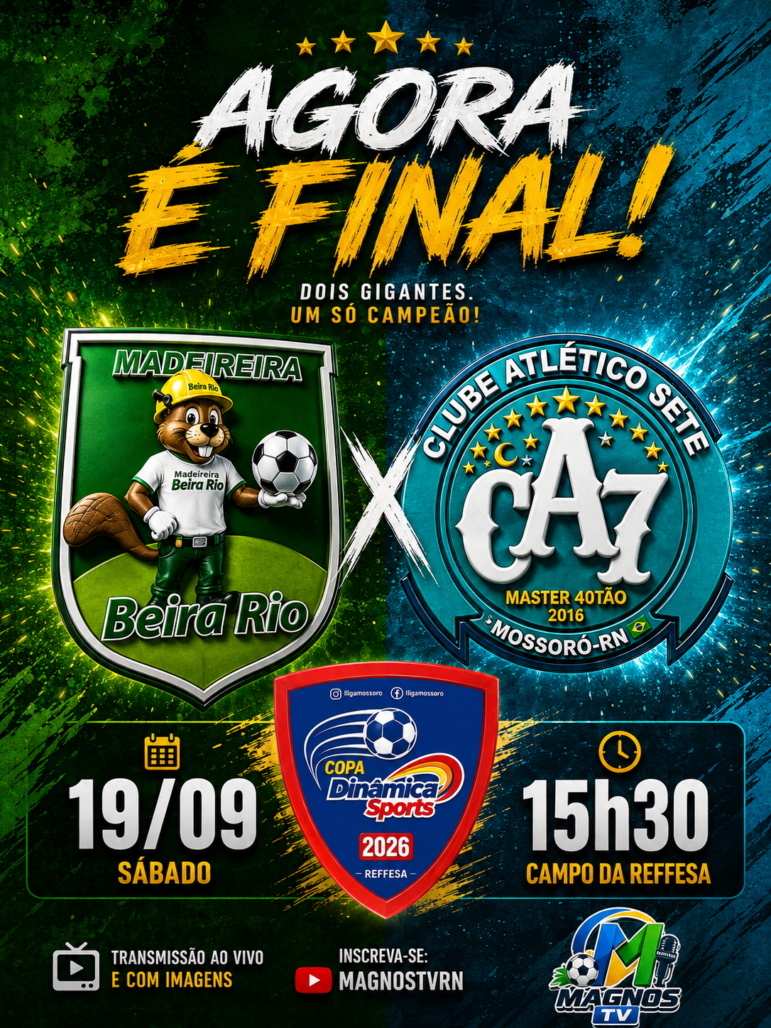 Final será realizada no dia 19 de setembro.