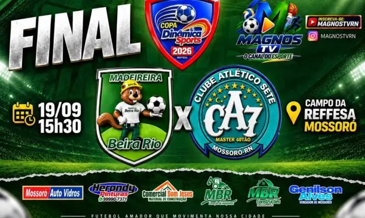 Madeireira Beira Rio e Atlético Sete decidem título da Copa Dinâmica Sports neste sábado (19)