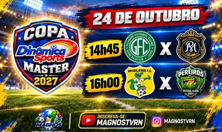 Mais quatro times estreiam na Copa Dinâmica Sports Master 2027 neste sábado